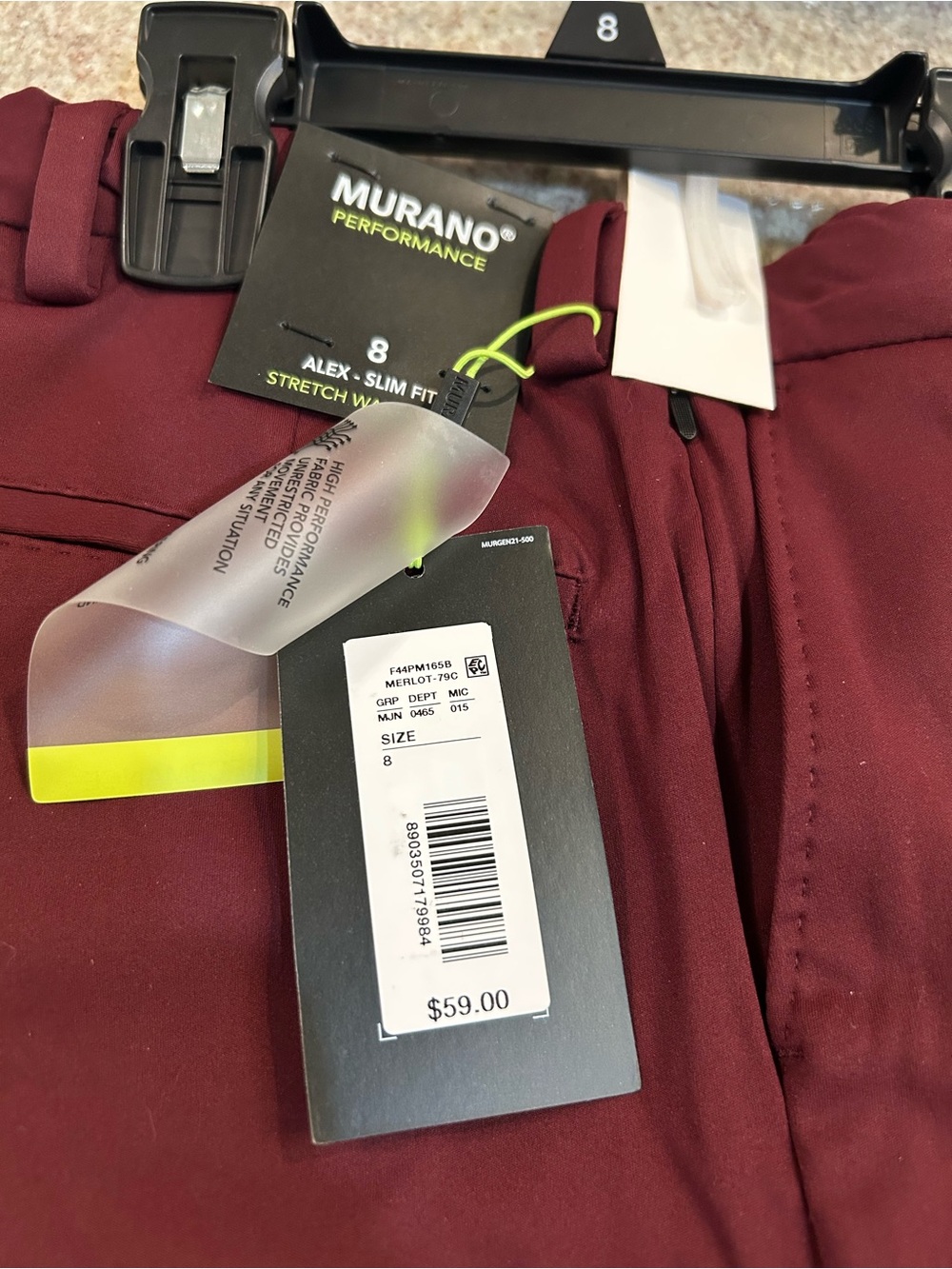 Murano Boys Burgundy Stretch Chinos - Picture 2 of 3